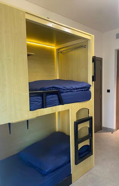 hostel capsule bed in Urban Panda Hostels DWTC