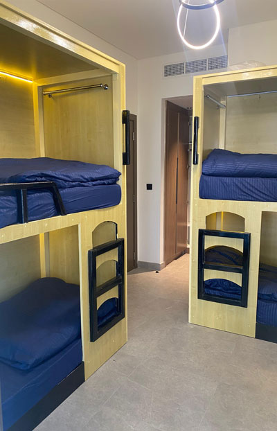 capsule bed in Urban Panda Hostels DWTC
