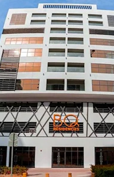 Exterior view of BQ Residences building
