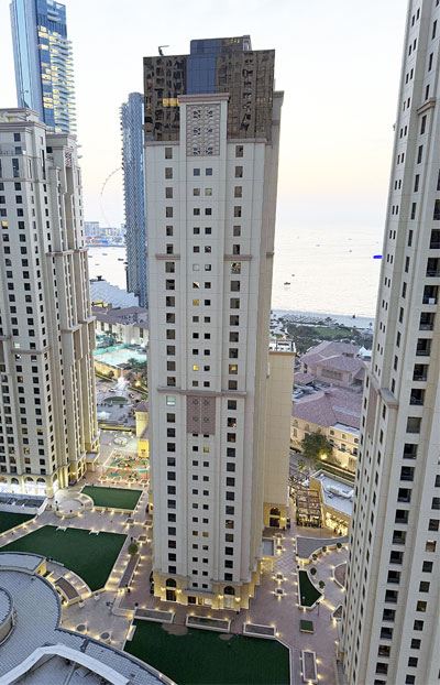 JBR Dubai high-rise buildings with sea view