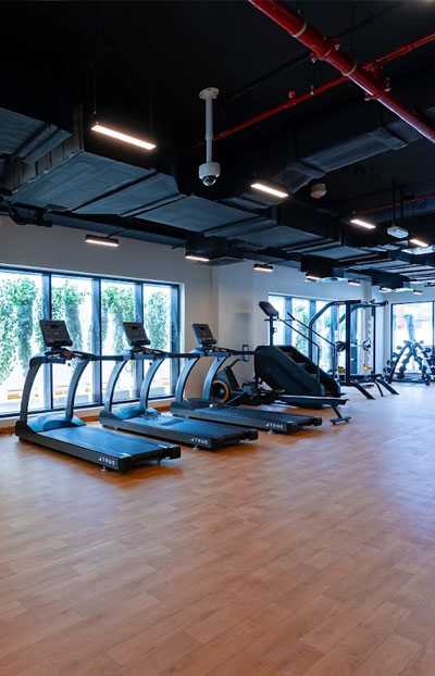 Gym Area at Urban Panda Hostels DWTC